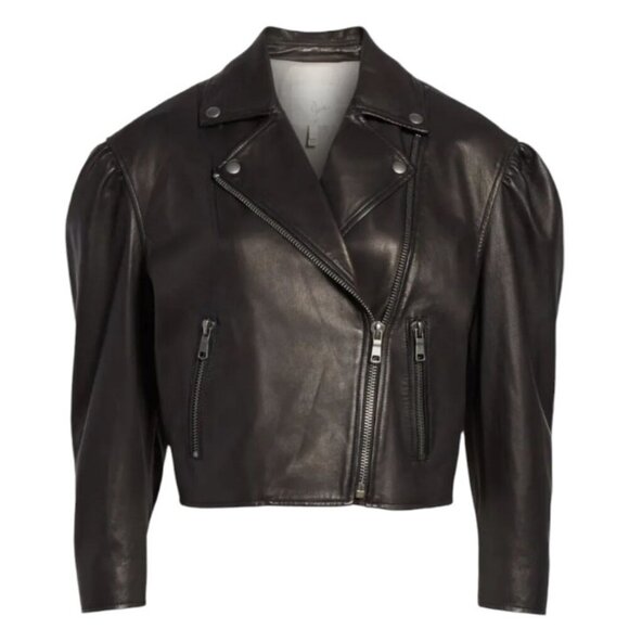 Brand New with Tags Joie Black Leather Jacket Classic and Versatile Style - Picture 2 of 16